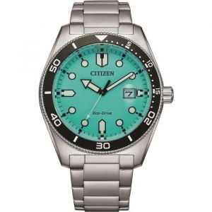 Citizen Montre - Aw1760-81w - Acier Argent&eacute; - Cadran Vert - &Eacute;tanch&eacute;it&eacute; 10 Atm