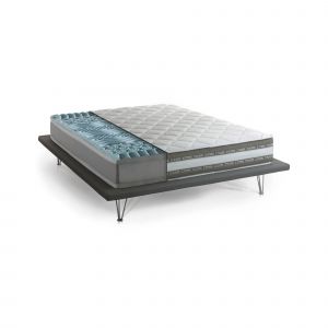 Matelas simple en mousse à mémoire de forme blanc 90x190 cm