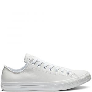 Converse Chuck Taylor CT Ox Leather, Chaussures de Fitness Mixte Enfant, Blanc