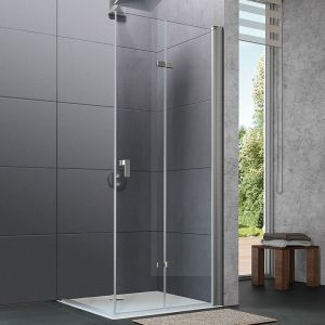 HÜPPE Design pure Porte pliante, pour accès d'angle, pour niche, pour paroi latérale, 8P0908087321, 8P0908