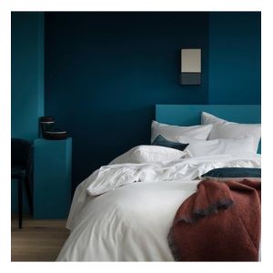 Blanc Cerise Housse de couette en satin lavé - NUIT SATINEE Blanc