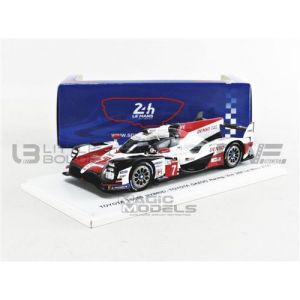 Spark Voiture Miniature de Collection 1-43 - TOYOTA TS050 Hybrid - Le Mans 2018 - White / Red / Black - S7006