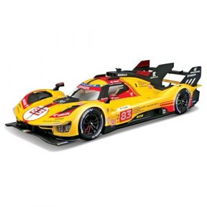 Bburago Ferrari 499P 24H LMS Hypercar 2024#83 1:24, Réplique Diecast AF Corse Le Mans, Portières Ouvrables, Licence Ferrari, Âge Recommandé 14 Ans et Plus