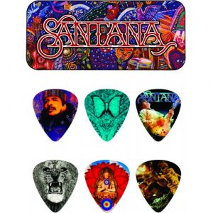 Dunlop SANPT02H Santana Heavy Gauge Pick Tin lot de 6 m&eacute;diators