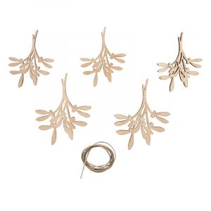 Youdoit D&eacute;corations en bois &agrave; suspendre brindilles 8-10cm