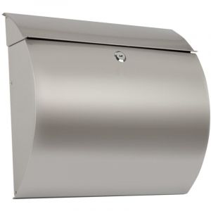 ARREGUI Aura E5405-12 Boîte aux lettres individuelle acier Inoxydable, Taille L (magazine, enveloppe C4), Grande capacité, Boîte aux Lettres Murale, Anti-pluie, Anticorrosion, Facile à Installer, Inox