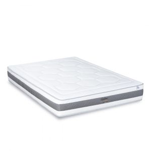Hypsom - Matelas à mémoire de forme et mousse Sublime blanc/gris - 160x200 cm
