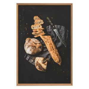 Ceanothe Tableau mural encadré pain 65x97 cm - Tableau Mural Décoratif - Image Encadrée Imprimée en hd - Impression 65x97 cm sur Fibres de Bois fsc - Finition