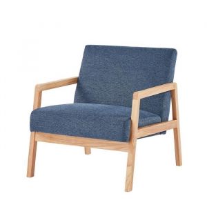 Image de BAÏTA Fauteuil BONIFACIO en Tissu Bleu