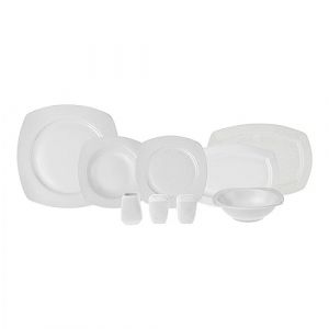 Karaca Deren Crème 60 pièces vaisselle pour 12 personnes service de table vaisselle pour 12 personnes, porcelaine, ronde, service combiné, blanc vaisselle en porcelaine