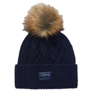 Superdry Bonnet Cable Lux One Size Eclipse Navy