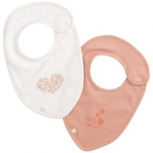 Sauthon Lot de 2 bavoirs en coton