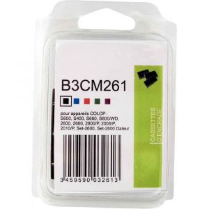 Colop Cassettes d'encrage noir pour appareil S600, S400, S660, S600/WD, 2600, 2660, 2800/P, 2008/P, 2010/P, Set-2600, Set-2600 Dateur Trodat - lot de 3