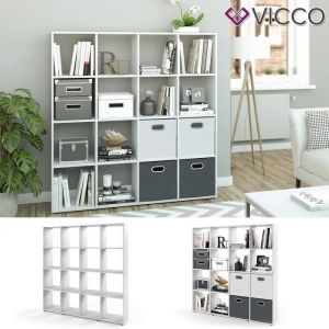 Vicco - Séparateur de pièce "Karree" Blanc avec 16 compartiments