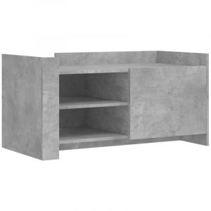 VidaXL Table basse gris béton 100x50x50 cm bois d'ingénierie, table latérale, table de salon, table d'accent, bout de canapé, table centrale