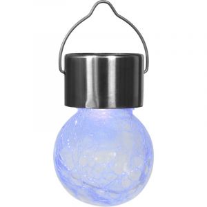Lampe multicolore solaire inox &agrave; suspendre ProGarden