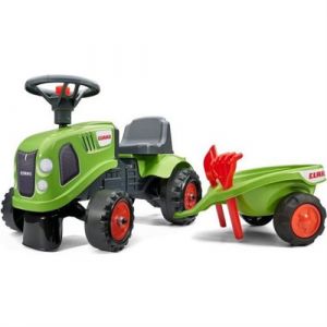 Falk Porteur tracteur Claas avec remorque et accessoires Des 12 mois 100% fabriqué en F