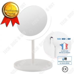 TD Miroir de maquillage pliant de bureau de miroir de maquillage europ&eacute;en de lumi&egrave;re de LED avec la lumi&egrave;re de remplissage de lumi&egrave;