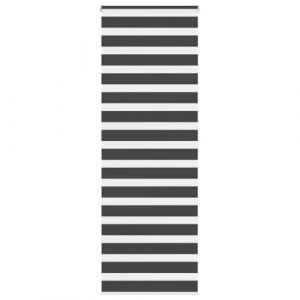VidaXL Store zèbre Noir 80x200 cm Largeur du Tissu 75,9 cm Polyester, Store à Enrouleur zébré, Store zébré pour fenêtre, Store zébré pour vitre