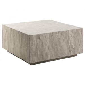 Dice table basse gris.