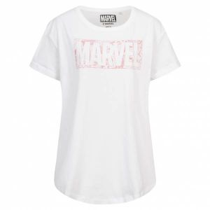 Marvel Comic Logo Femmes T-shirt FBLTS405WHT