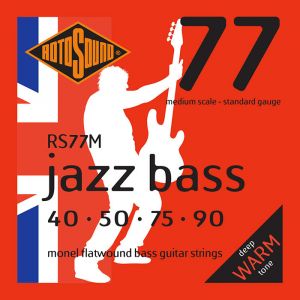 Rotosound RS77M JAZZ BASS MONEL FILET PLAT DIAPASON MOYEN 40/90