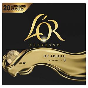 L'OR Espresso Café - 200 Capsules Or Absolu Intensité 9 - Compatibles Nespresso* - Lot de 10 x 20