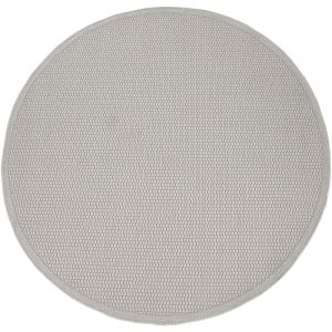 Paco Home Tapis Extérieur Terrasse Et Balcon Tapis Cuisine Monochrome Moderne Crème Beige 200 cm rond