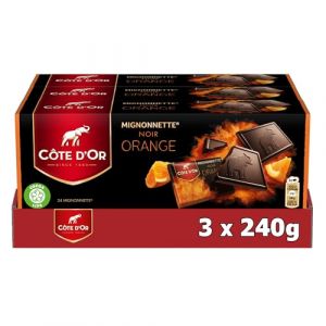C&ocirc;te d'Or Cote DOr - 3 bo&icirc;tes de 24 mignonnettes de chocolat noir orange - (3x240g)