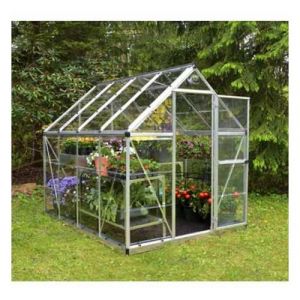 Palram Serre de jardin en polycarbonate Harmony 4,57 m², Couleur Vert, Ancrage au sol Oui - longueur : 2m47