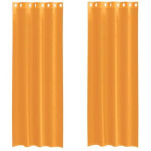 VidaXL Rideaux en voile avec œillets 2 pcs orange 140x300 cm