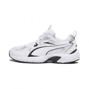 Puma Femme Milenio Tech Chaussures athlétiques, White Black Silver, 44 EU