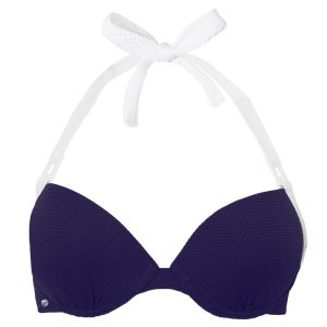 Brigitte Bardot Haut de maillot push-up bleu marine Yéyé by
