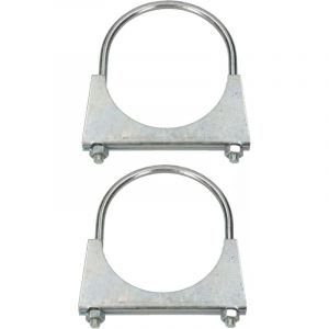 Kotarbau - Lot de 2 colliers de serrage pour tuyau d'échappement - 95 mm - Pour montage d'antennes, de tuyaux, de mâts - Collier de serrage universel