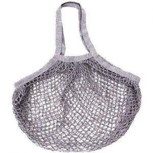 Filet à provisions en coton gris - Sidebag