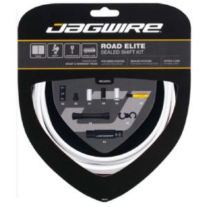 Jagwire Kit c&acirc;bles et gaines de d&eacute;railleur pro shift - blanc