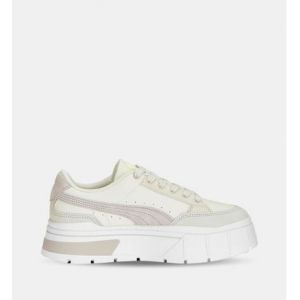 Puma Baskets basses Mayze Stack Luxe en cuir Blanc - Couleur Blanc - Taille 39