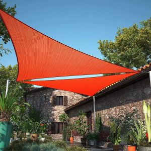 Voile d'ombrage 4 x 4 x 4 m imperméable 220g/m² Haute densité - Tissu déperlant - Terracotta épicé