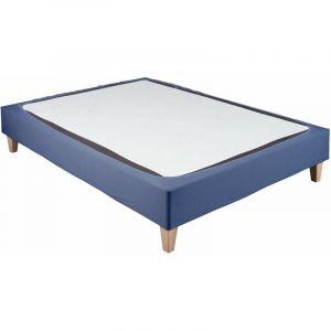 Terre de Nuit Cache-sommier coton jersey bleu océan 160x190 à 180x200 - Bleu