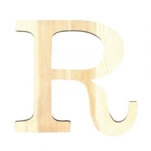 Artémio Lettre R - Hauteur 19 cm - Bois découpé