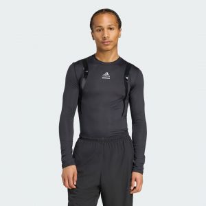 Adidas T-SHIRT SERR&Eacute; &Agrave; MANCHES LONGUES TECHFIT
