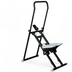 Stepper d'Escalier Vertical Grimpeur Appareil de Fitness Pliable Noir Entra&icirc;nement Complet du Corps Charge 100