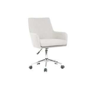 Miliboo Fauteuil de bureau design tissu gris clair SHANA