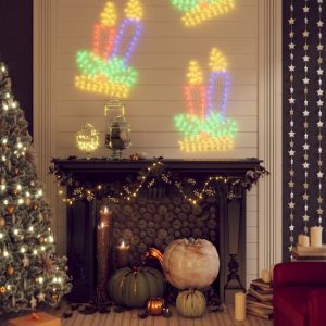 VidaXL Figurines de bougies de Noël avec 144 LED 3 pcs 70x42 cm