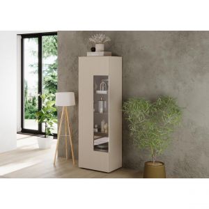 Vitrine 1 porte en verre RIO Panneaux de particules de première qualité Portes en MDF et verre