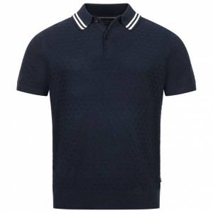 Ted Baker Mahana Stitched Hommes Polo 267386-MARINE