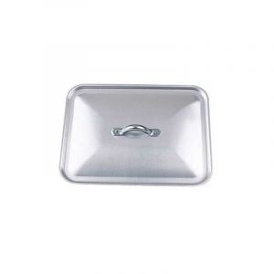Agnelli Pentole Couvercle rectangulaire pour Plat &agrave; r&ocirc;tir, en Aluminium BLTF, Argent&eacute; 32x23 cm Argent