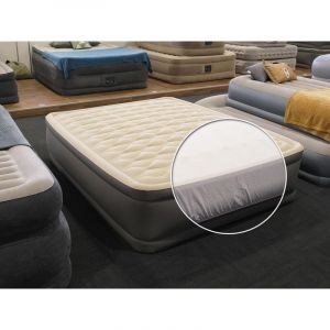 Intex Pack matelas gonflable PremAire II 2 places + Drap housse