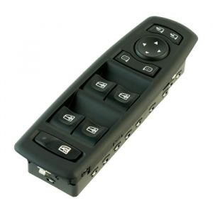 Commande lève vitre pour Fluence, Laguna 3, Megane 3 (2007-2016) avant gauche (côté conducteur) avec rétroviseurs rabattables