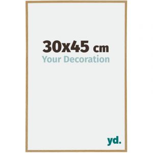 Yd. Your Decoration - Cadre 30x45 cm - Cadre Photo en Plastique Avec Verre acrylique - Anti-Reflet - Hêtre Clair - Cadre Decoration Murale - Evry